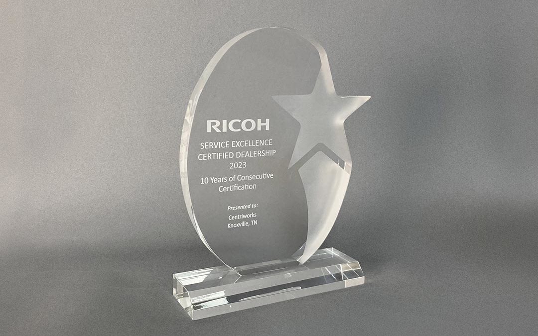 Centriworks Receives RICOH’s Service Excellence Award